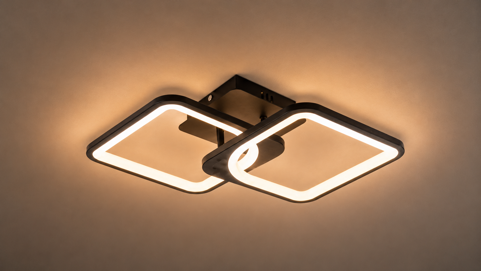 Lustra Patrat LED Negru