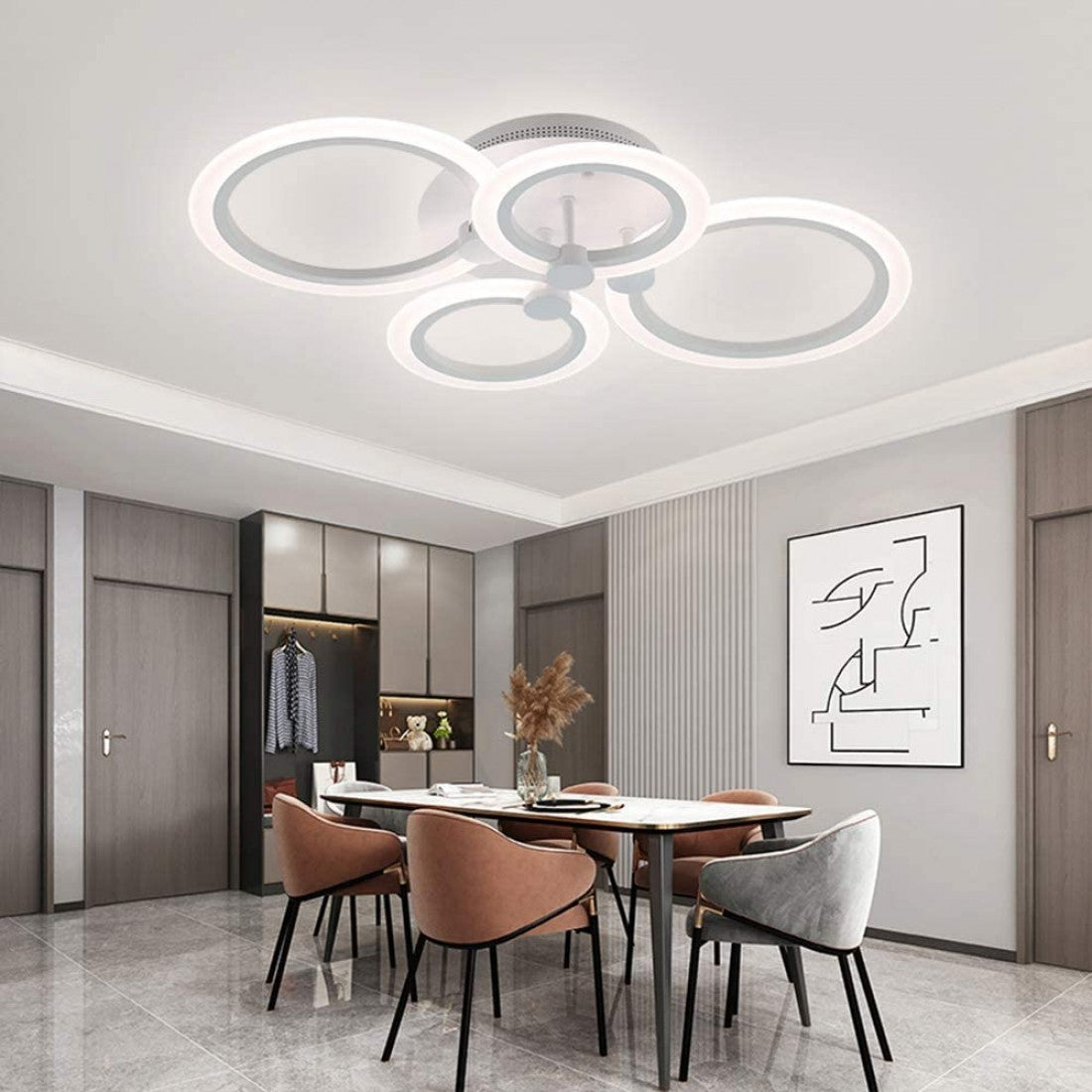 Lustra Cerc LED Alb