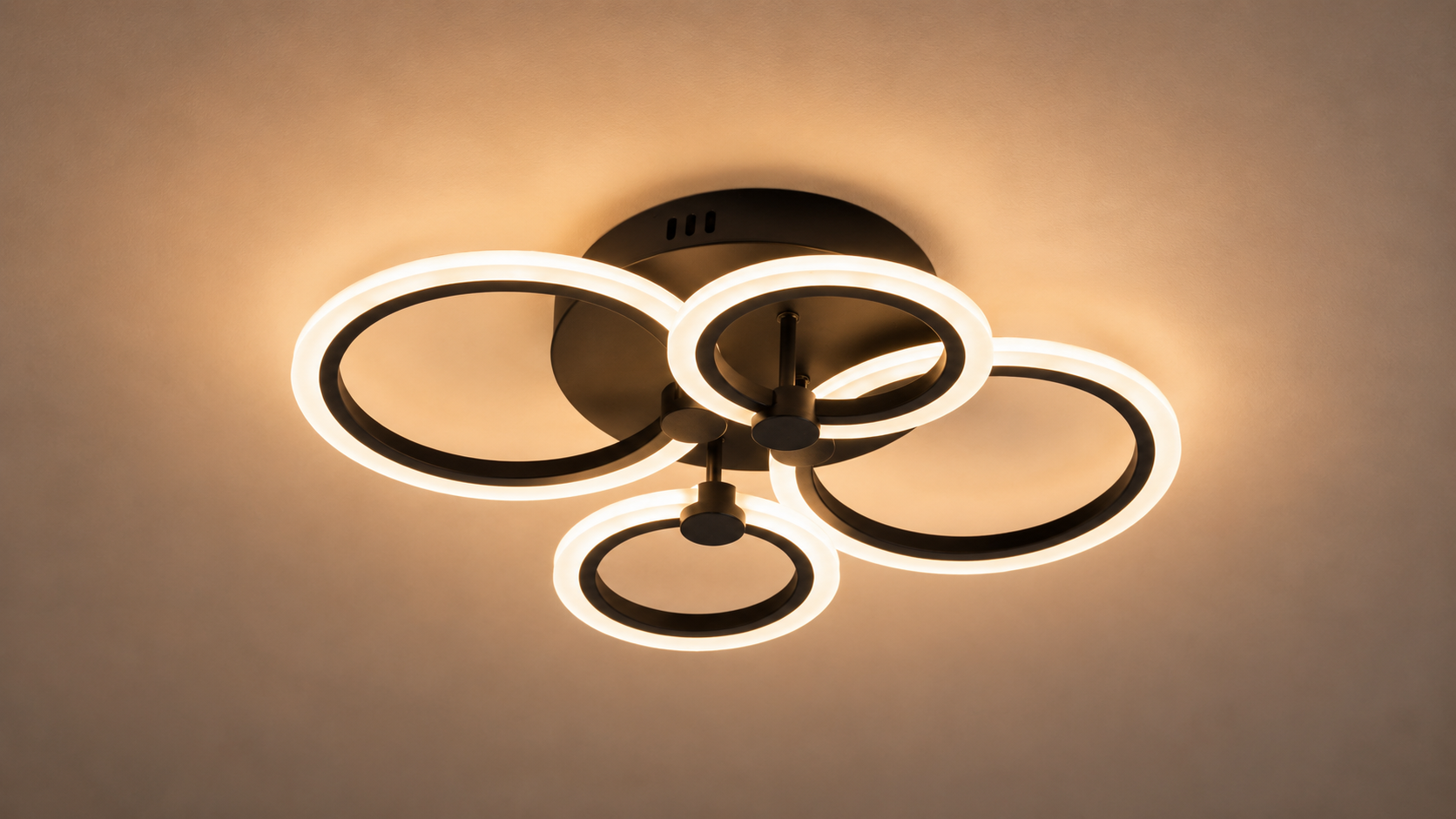 Lustra Cerc LED Negru